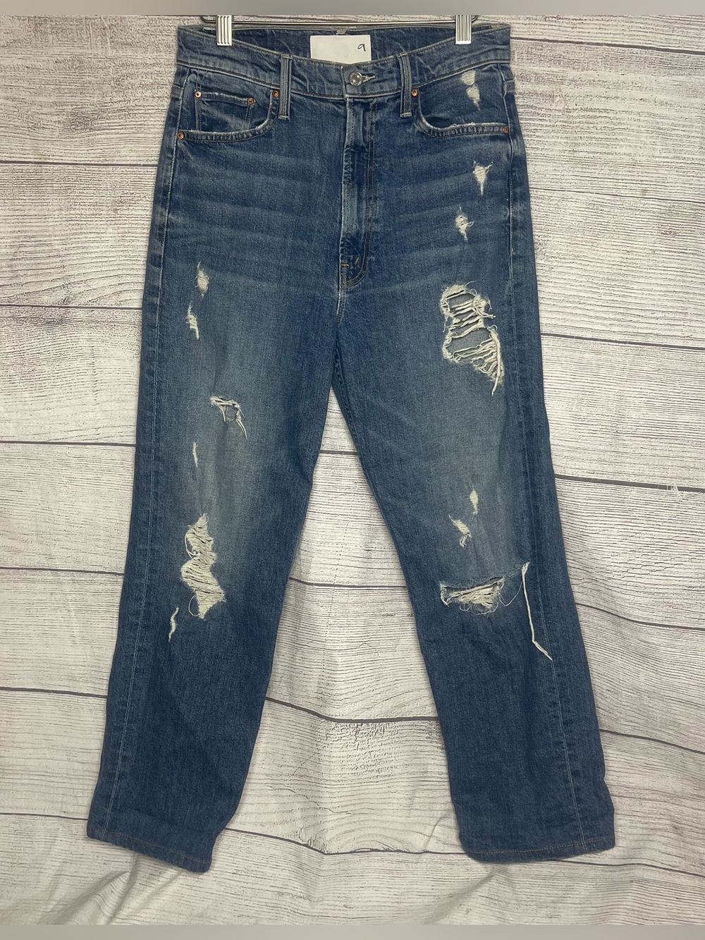 MOTHER Superior Women’s 28” Study Hover High Waisted Jean in Peaches & Scream